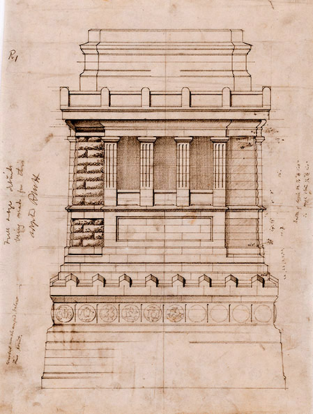 Sketch of Statue of Liberty Pedestal Design